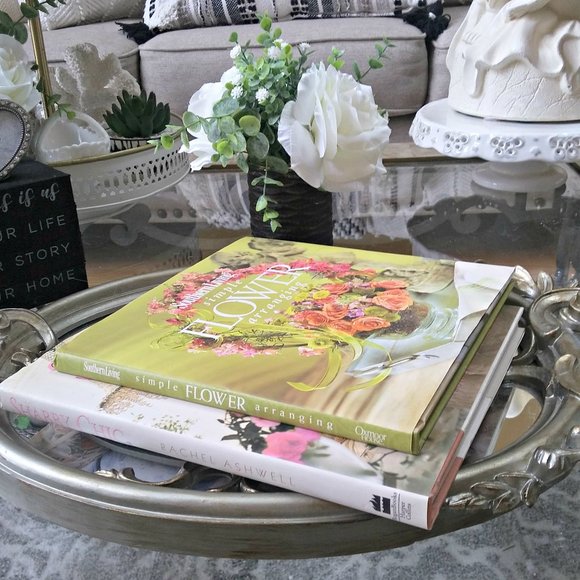 Rachel Ashwell Accents Set2 Vintage Cocktail Table Books Shabby